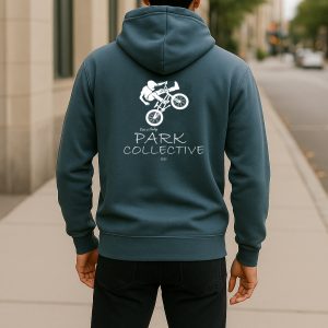 Unsex Zipped Hoodie- Park Collective- Ride- Heather Slate