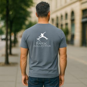 Mens Tees- Park Collective- Skate- Dark Heather Blue