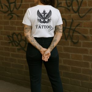 Womens Tee - Tattoo Club - Anchor- White