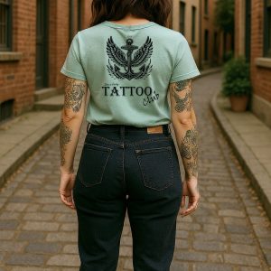 Womens Tee - Tattoo Club - Anchor- Aloe