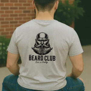 Mens Tee -Beard Club - Viking- Heather Haze