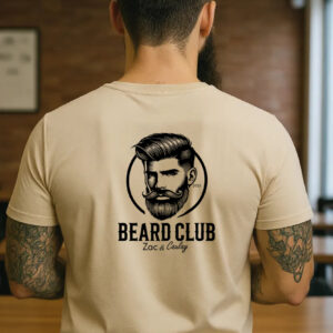 Mens Tee - Beard Club - Modern- Desert Dust