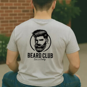 Mens Tee - Beard Club - Modern- Heather Haze