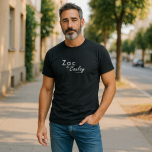 Men's T-Shirt- Script- Black