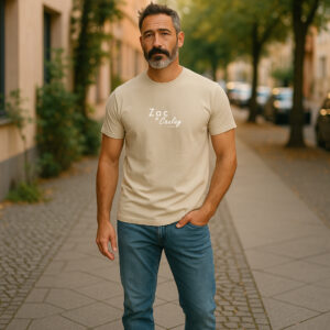 Men's T-Shirt- Script- Desert Dust