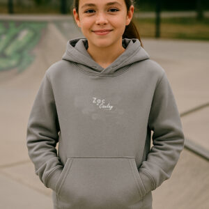 Youth Hoodie- Script- Sports Grey